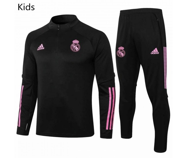 Real Madrid Training Technical Football Tracksuit Kids Black 2021