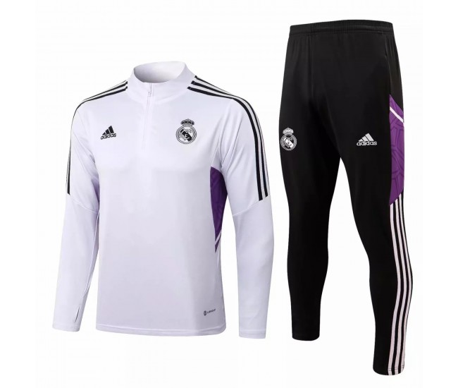 2022-23 Real Madrid White Technical Training Soccer Tracksuit