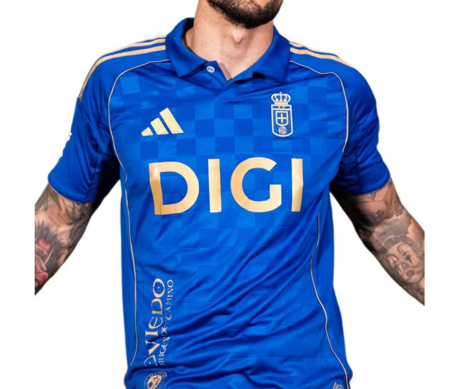 25-26 Real Oviedo Mens Centenary Home Soccer Jersey