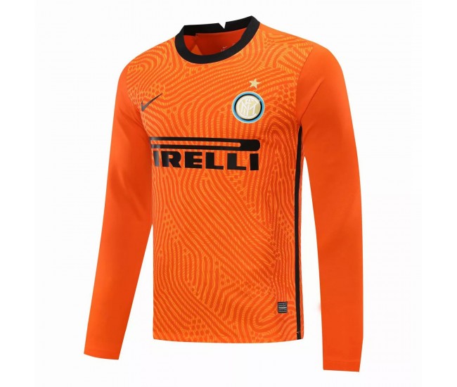 Inter Milan Goalkeeper Long Sleeve Shirt Orange 2021