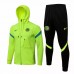 2021-22 Inter Milan Green Training Hooded Presentation Soccer Tracksuit