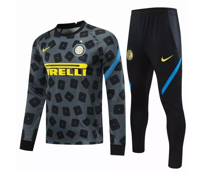 Inter Milan Football Training Technical Tracksuit Grey 2021