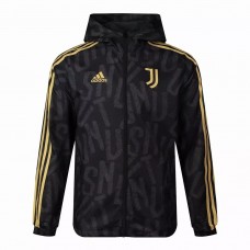 Juventus Black Training Storm Football Jacket 2021 2022