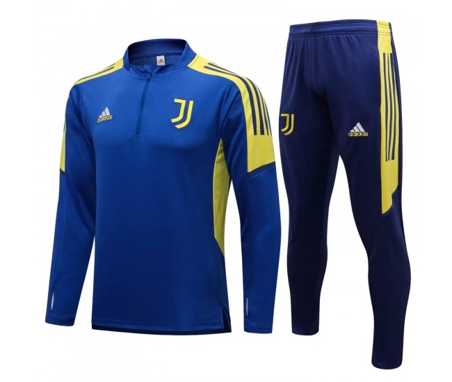 2021-22 Juventus Blue Training Technical Football Tracksuit