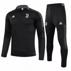 2021-22 Juventus Core Black Soccer Technical Training Tracksuit