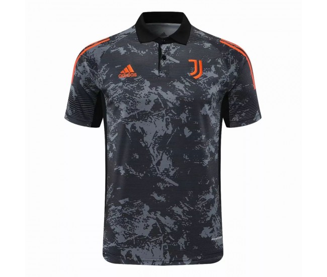 Juventus Polo Shirt UCL Black Texture 2021