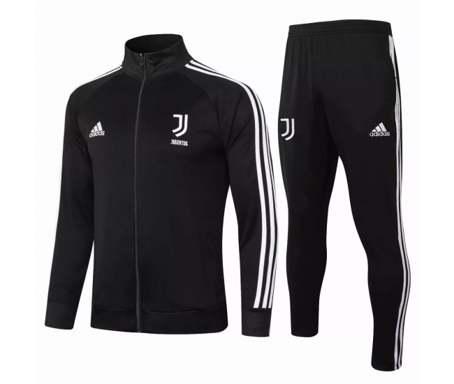 Juventus Presentation Football Black Tracksuit Black White 2021