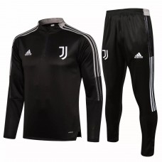 2021-22 Juventus Training Technical Soccer Tracksuit Black