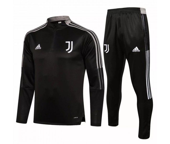 2021-22 Juventus Training Technical Soccer Tracksuit Black