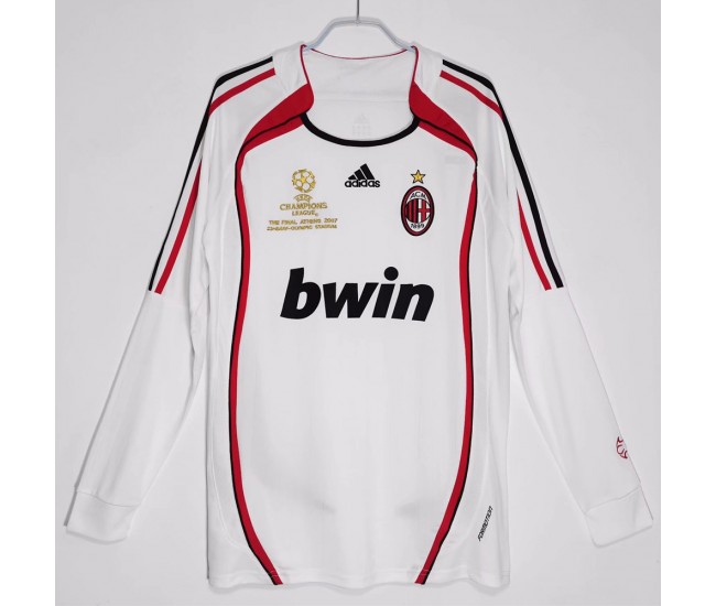 2006-2007 AC Milan Long Sleeve Away Retro Jersey 