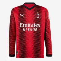 23-24 AC Milan Mens Long Sleeve Home Jersey