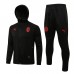 2021-22 AC Milan Black Hooded Presentation Soccer Tracksuit