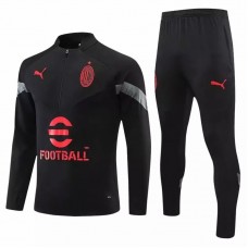 2022-23 AC Milan Black Training Technical Soccer Tracksuit