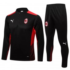 2021-22 AC Milan Black Training Technical Soccer Tracksuit