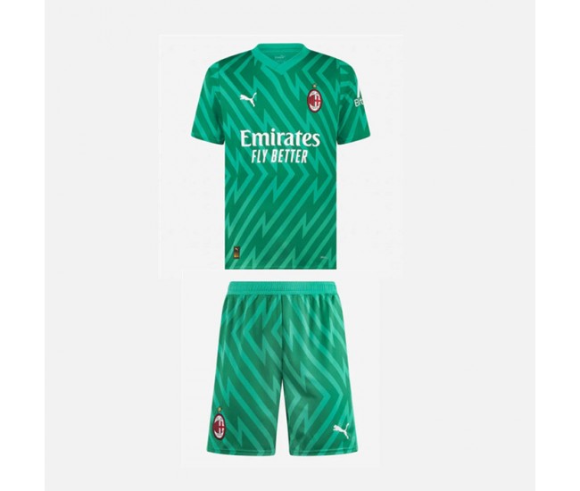 23-24 AC Milan Kids Goalkeeper Home Kit