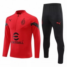 2022-23 AC Milan Red Training Technical Soccer Tracksuit