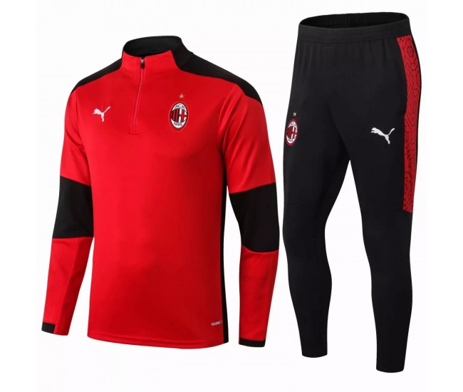 AC Milan Technical Training Football Tracksuit Red 2021