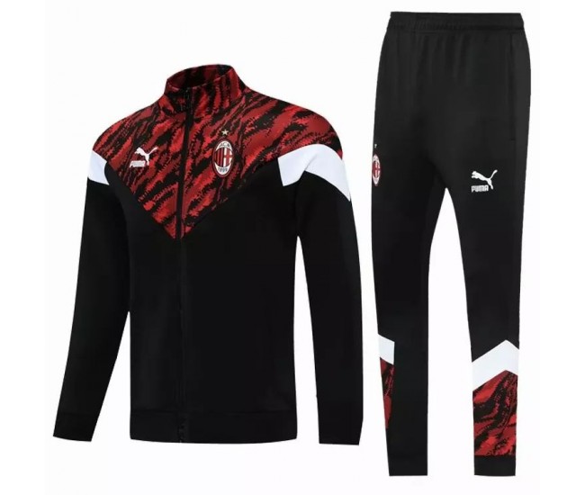 AC Milan Training Presentation Football Tracksuit Black 2021 2022