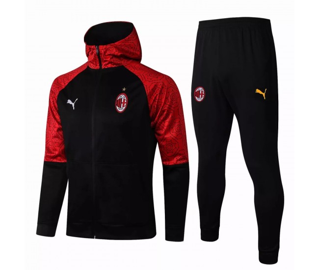 AC Milan Training Presentation Football Tracksuit Black 2021