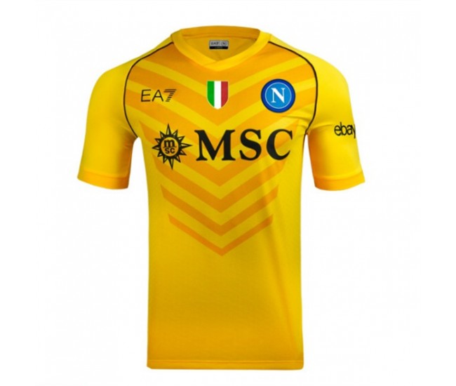 2023-24 SSC Napoli Mens Yellow Goalkeeper Jersey