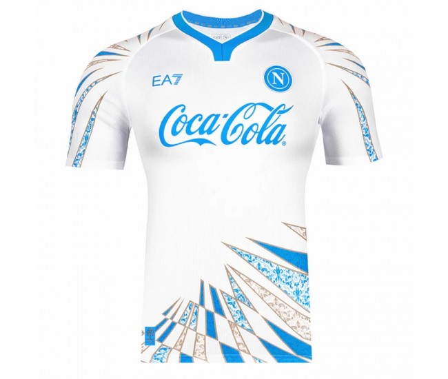 25-26 SSC Napoli Mens Pre Match Soccer Jersey 