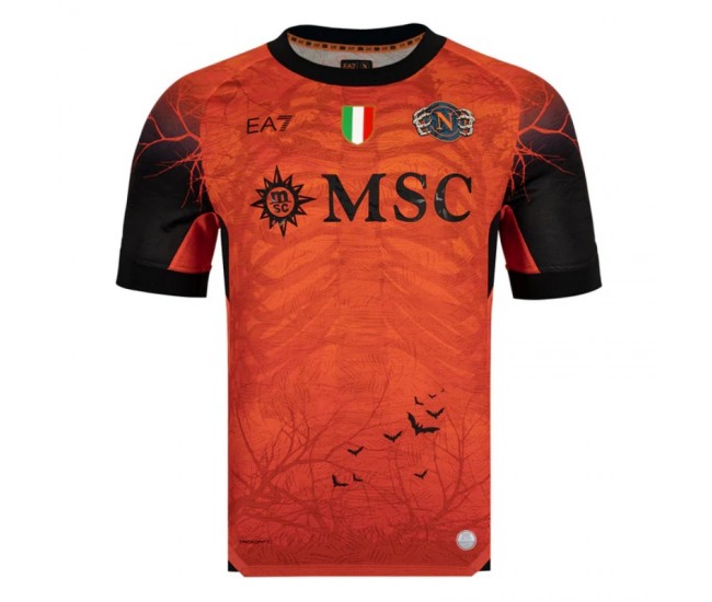 25-26 SSC Napoli Mens Halloween Orange Jersey 