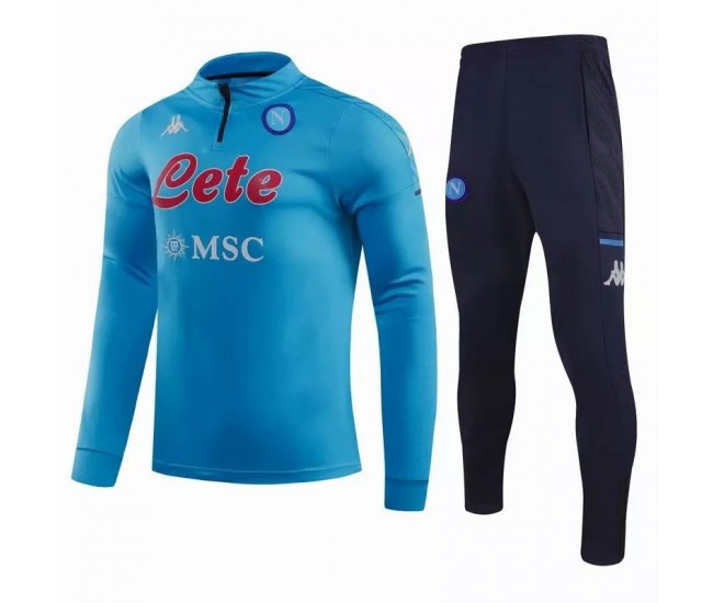 SSC Napoli Training Technical Football Tracksuit Blue 2020