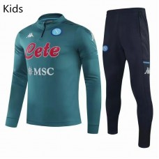 SSC Napoli Training Technical Football Tracksuit Green Kids 2020