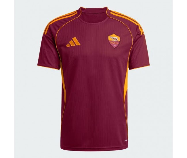 25-26 AS Roma Mens Home Soccer Jersey 