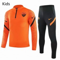 2020-21 AS Roma Training technical soccer tracksuit Yellow Kids