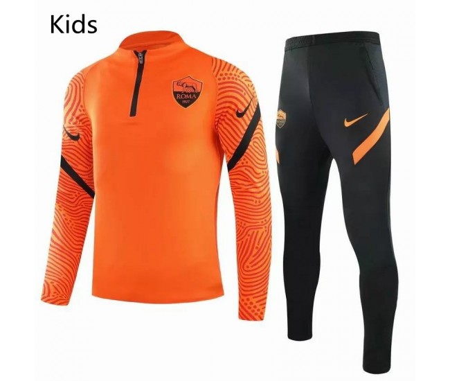 2020-21 AS Roma Training technical soccer tracksuit Yellow Kids
