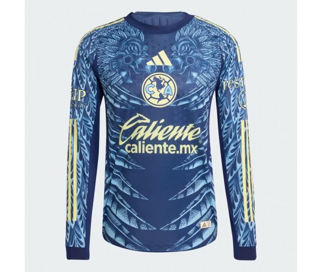 25-26 Club America Mens Away Long Sleeve Soccer Jersey 