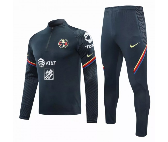 Club America Training Football Tracksuit Navy 2021