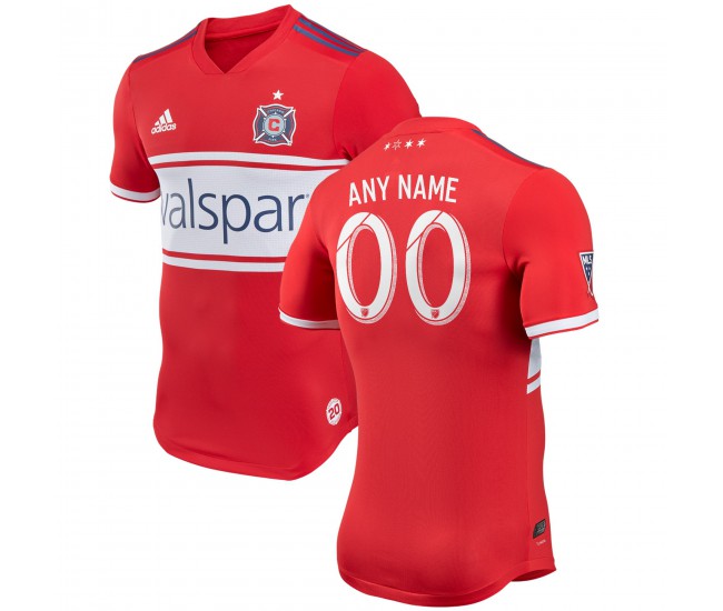 Men's Chicago Fire adidas Red 2018 Primary Authentic Custom Jersey
