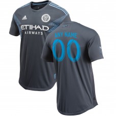 Men's New York City FC adidas Gray 2018 Secondary Authentic Custom Jersey