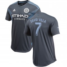David Villa New York City FC adidas Gray 2018 Secondary Authentic Player Jersey