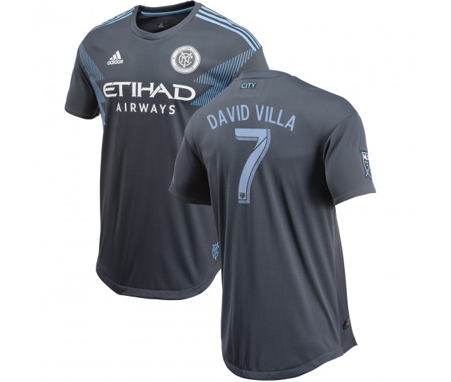 David Villa New York City FC adidas Gray 2018 Secondary Authentic Player Jersey