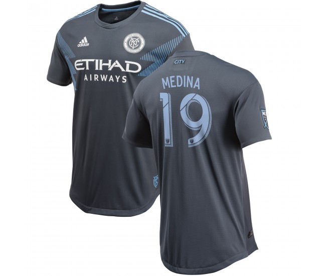 Men's New York City FC Jesús Medina adidas Gray 2018 Secondary Authentic Player Jersey