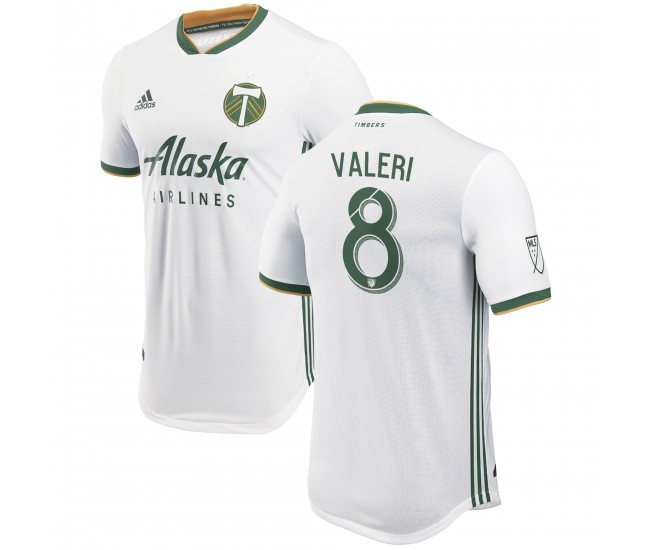 Men's Portland Timbers Diego Valeri adidas White 2018 Secondary Authentic Player Jersey