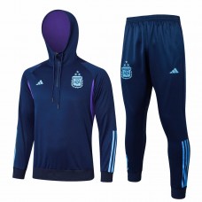 24-25 Argentina Navy Hooded Training Soccer Tracksuit