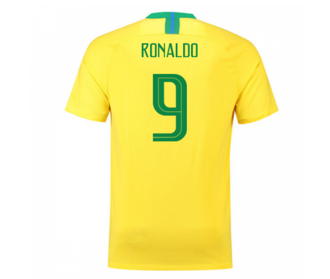 Brazil Nike 2018 Home Jersey (Ronaldo 9)