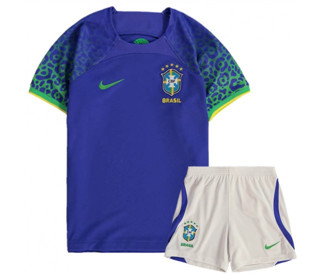 2022-23 Brazil Away Kids Kit