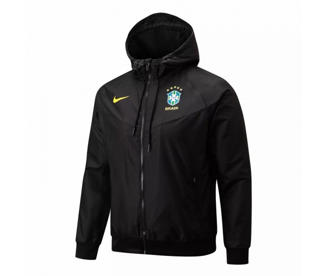 2022 Brazil Black All Weather Soccer Jacket