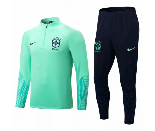 2022-23 Brazil National Team Green Training Technical Soccer Tracksuit