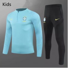 Brazil Technical Training Football Tracksuit Blue Kids 2021 2022