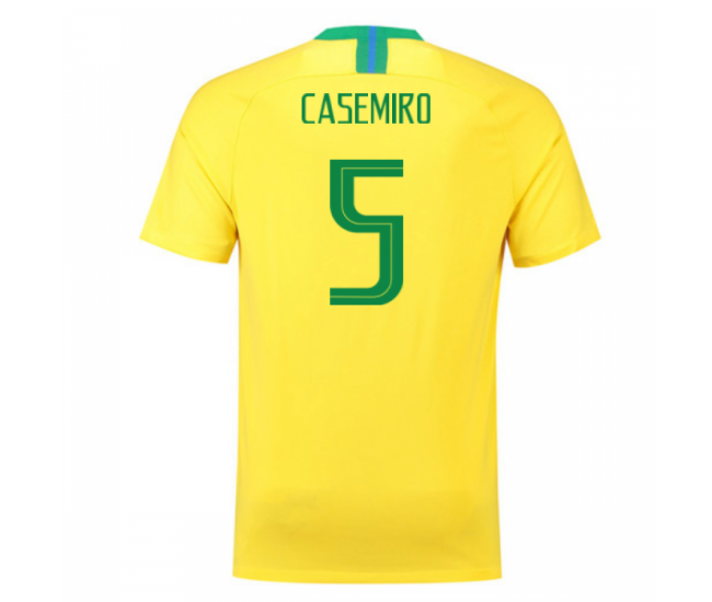 Brazil Nike 2018 Home Jersey (Casemiro 5)