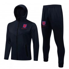 2021-22 England Navy Training Hooded Presentation Soccer Tracksuit