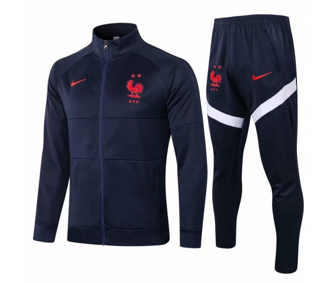 France Training Presentation Navy Soccer Tracksuit 2020