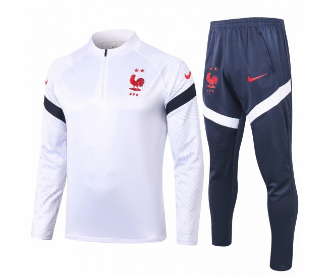 France White Training Technical Soccer Tracksuit 2020