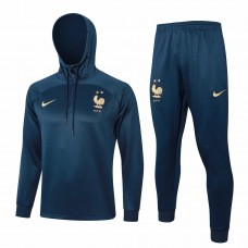 24-25 France Hooded Training Soccer Tracksuit